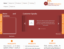 Tablet Screenshot of dhvani-research.com